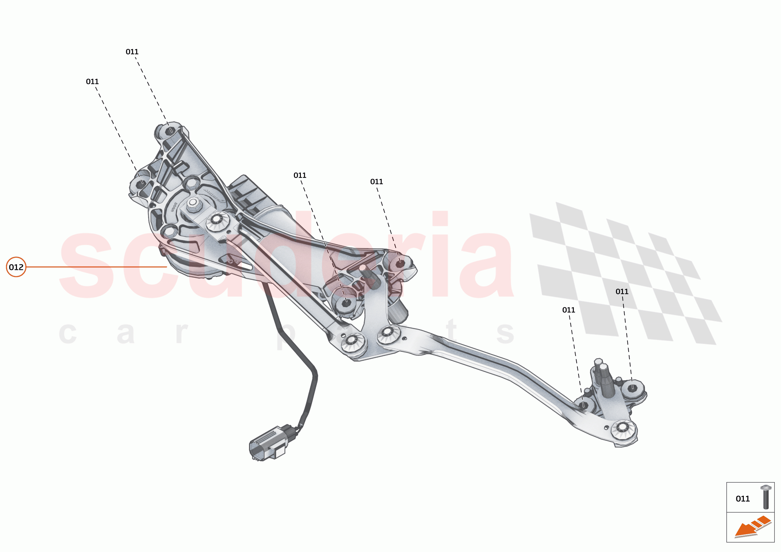 12 - WIPERS & WASHER SYSTEM - 12.3 - WINDSCREEN WIPER LINKAGE of McLaren McLaren 720S Spider