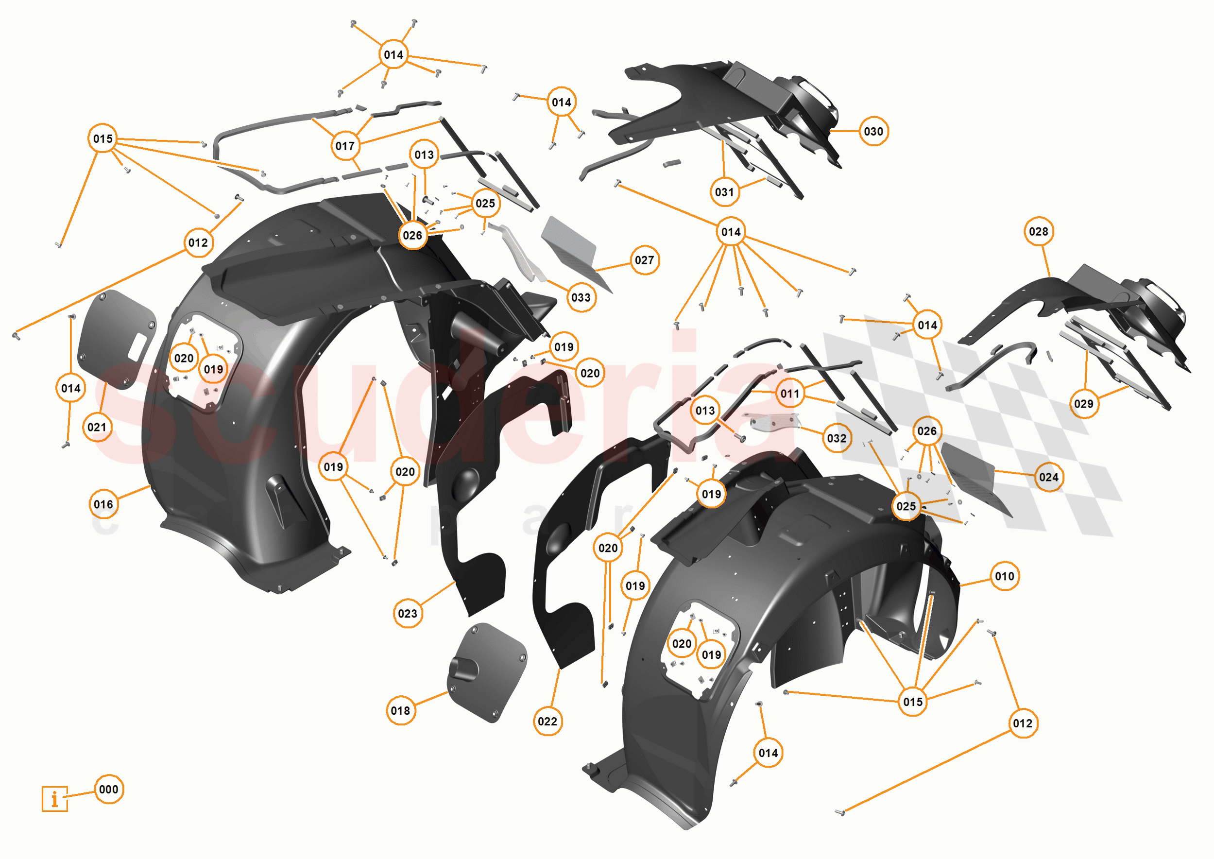 13 - LINERS AND NVH - 13.2 - REAR WHEELARCH LINERS of McLaren McLaren P1 Coupe