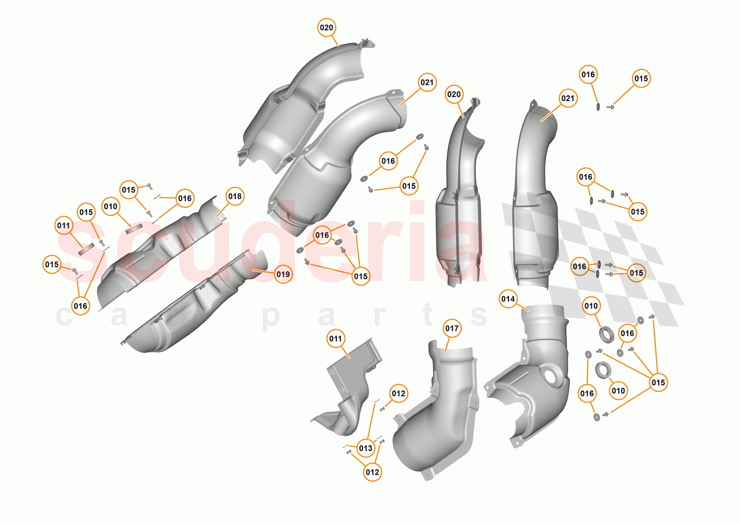 32 - HEAT INSULATION - 32.1 - HEATSHIELDS - POWERTRAIN MOUNTED of McLaren McLaren 570S Spider