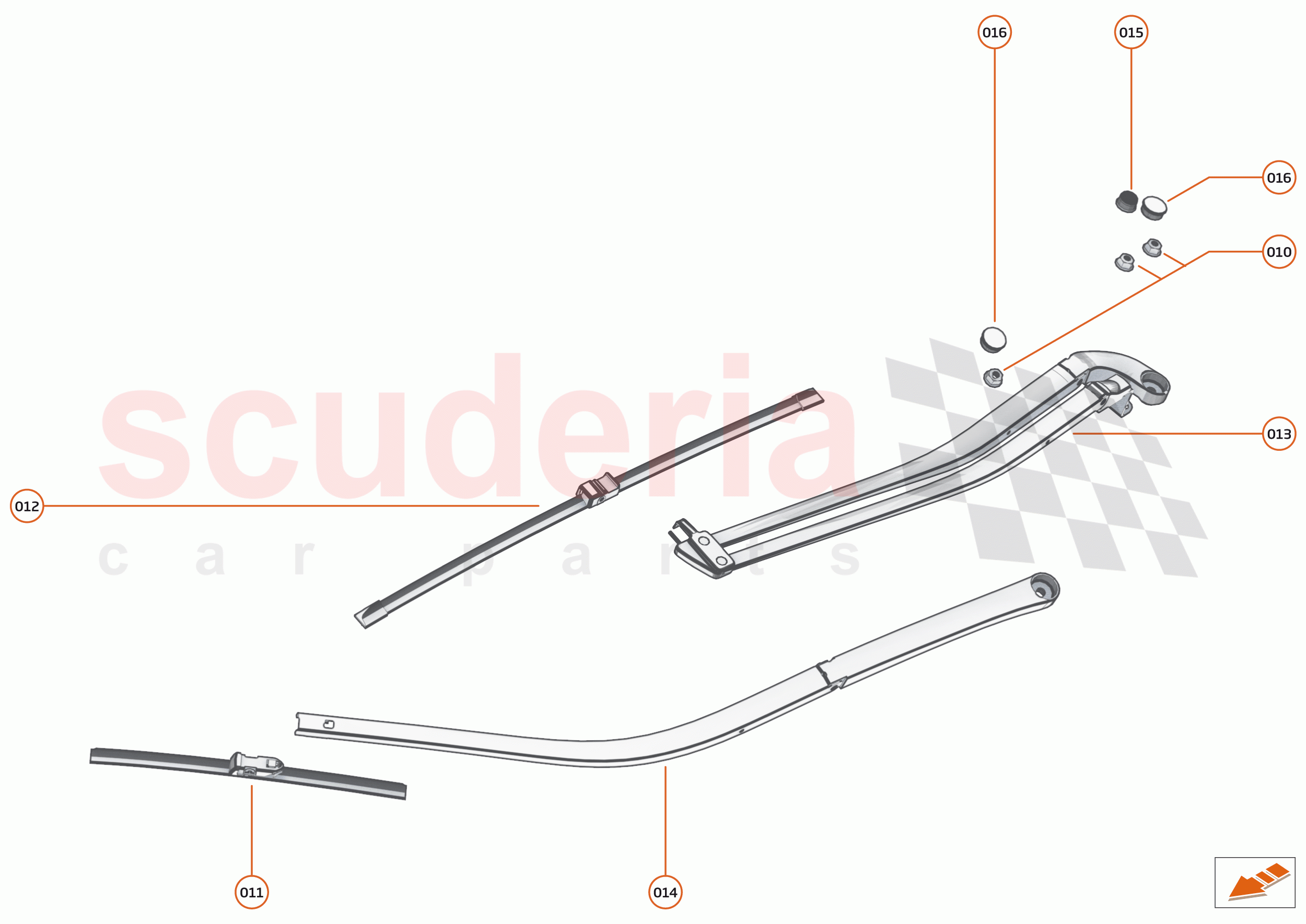 14 - WIPERS AND WASHER SYSTEM - 14.2 - WINDSCREEN WIPER ARMS of McLaren McLaren Senna GTR