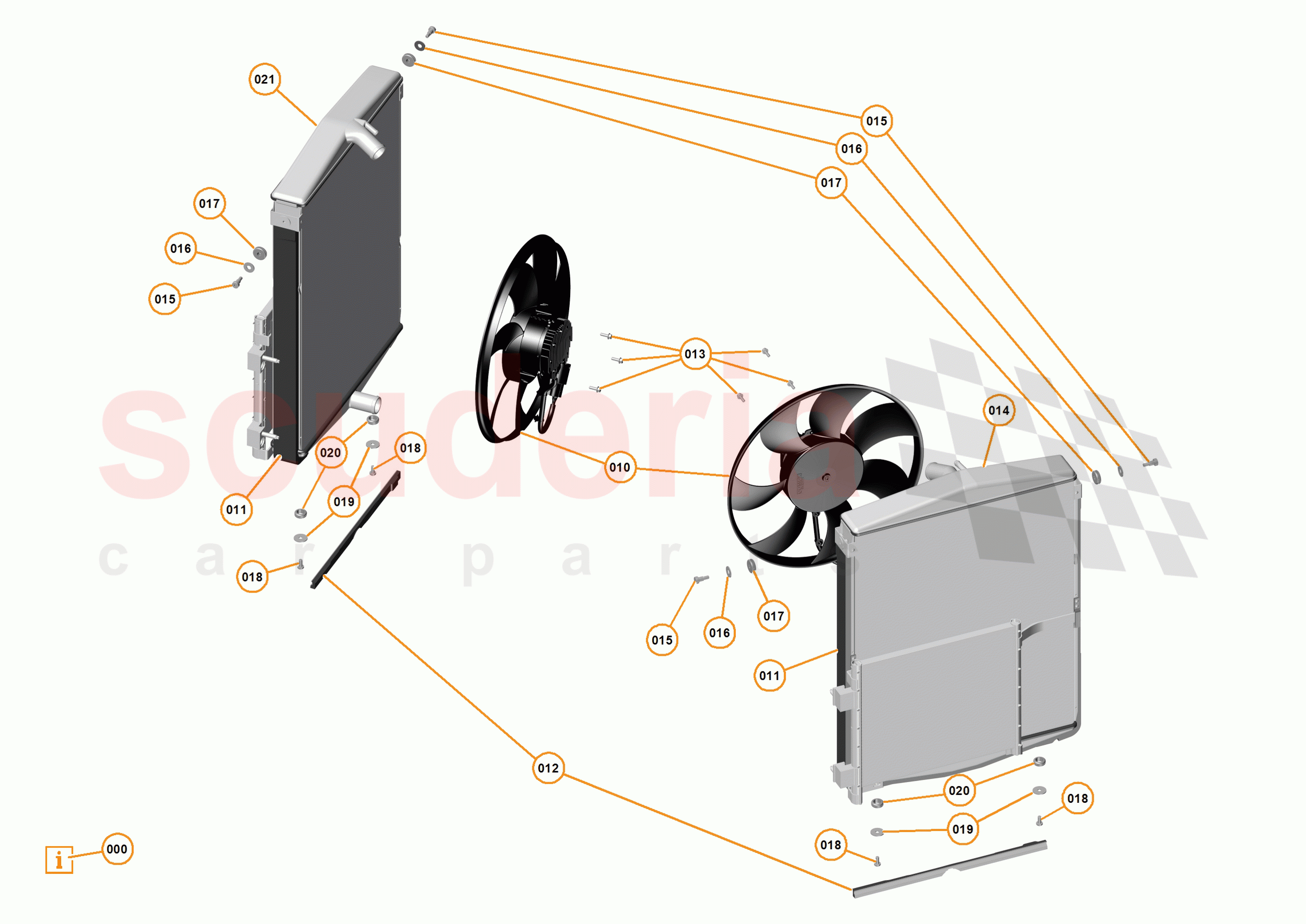 28 - COOLING - HIGH TEMP - 28.2 - HIGH TEMP MAIN RADIATORS & FANS of McLaren McLaren P1 Coupe