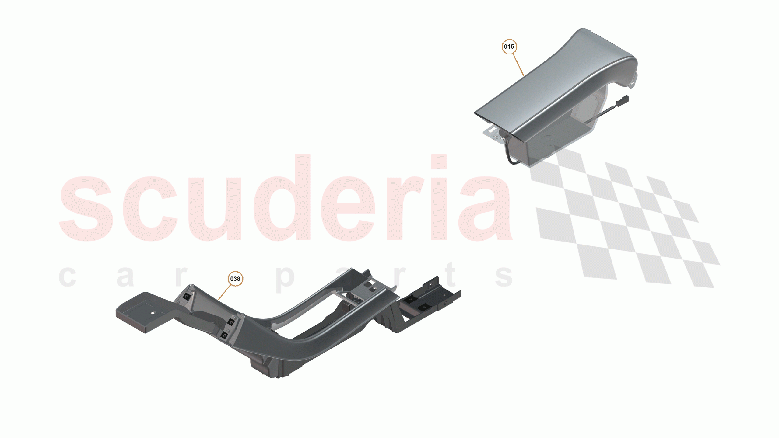 28 - N2 - TUNNEL CONSOLE ASSEMBLY - 28.4 - 01 - TUNNEL CONSOLE ASSEMBLY - VINYL of McLaren McLaren 12C Coupe
