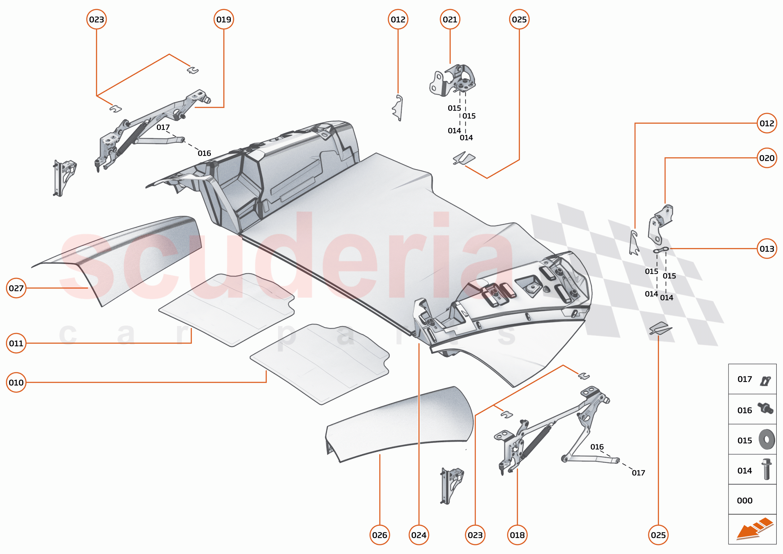 8 - OPENING ROOF SYSTEMS - 8.3 - CONVERTIBLE ROOF - TONNEAU COVER of McLaren McLaren 600LT Spider