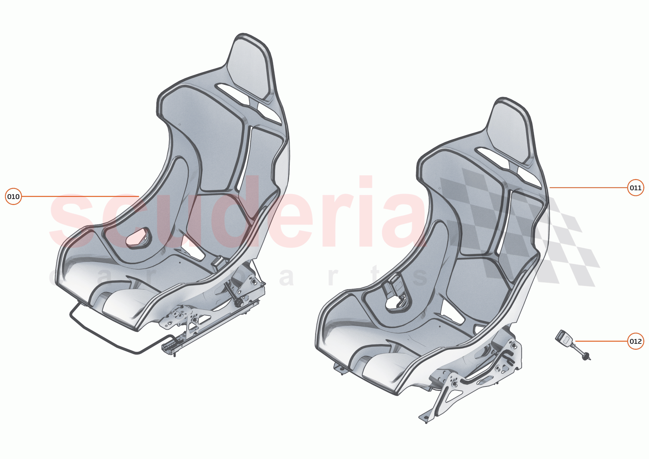 42 - INTERIOR SYSTEMS - 42.8 - SEAT ASSY - RHD of McLaren McLaren Senna