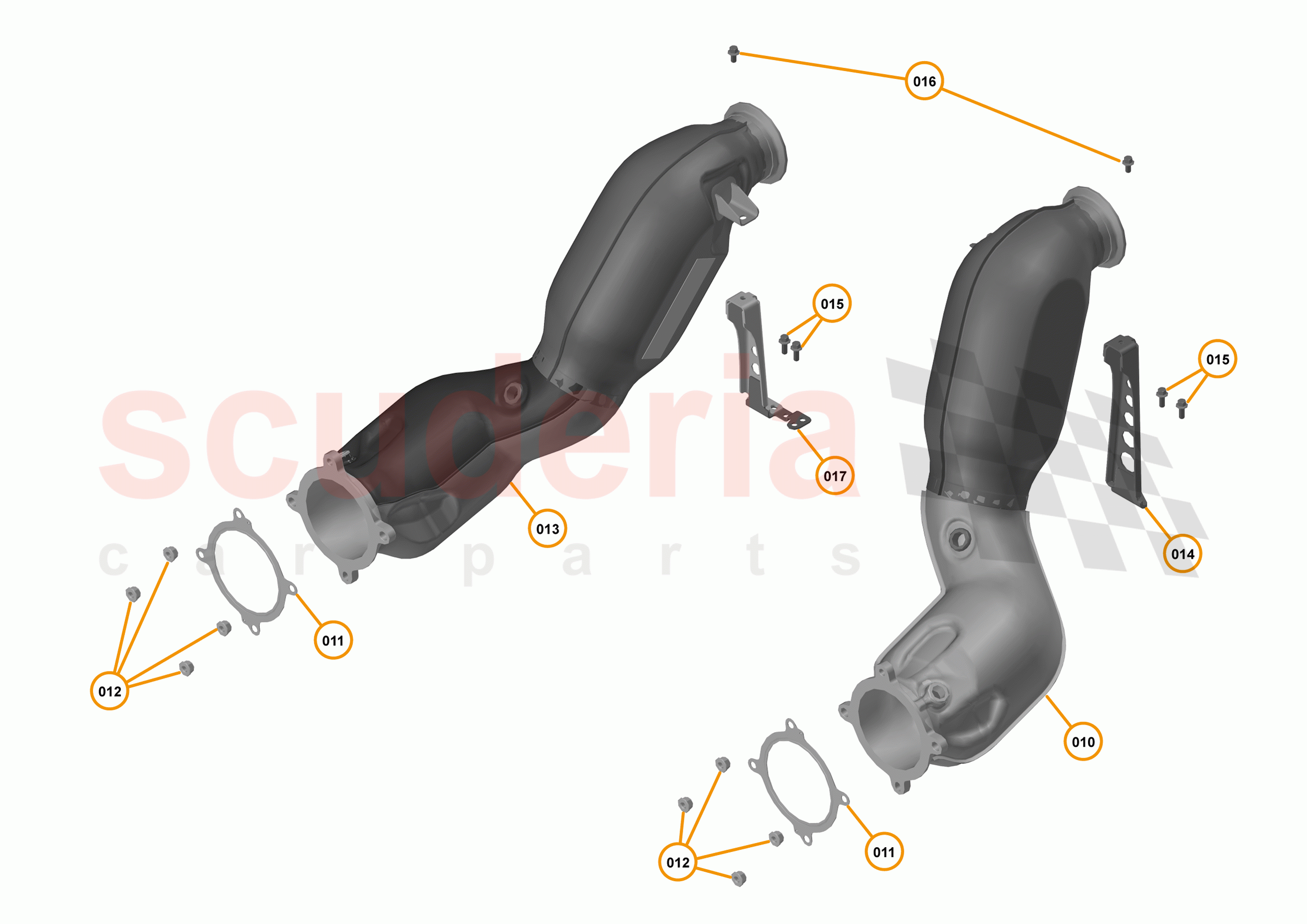 44 - EXHAUST - 44.1 - LINK PIPE / CATALYST ASSEMBLY of McLaren McLaren 720S Coupe