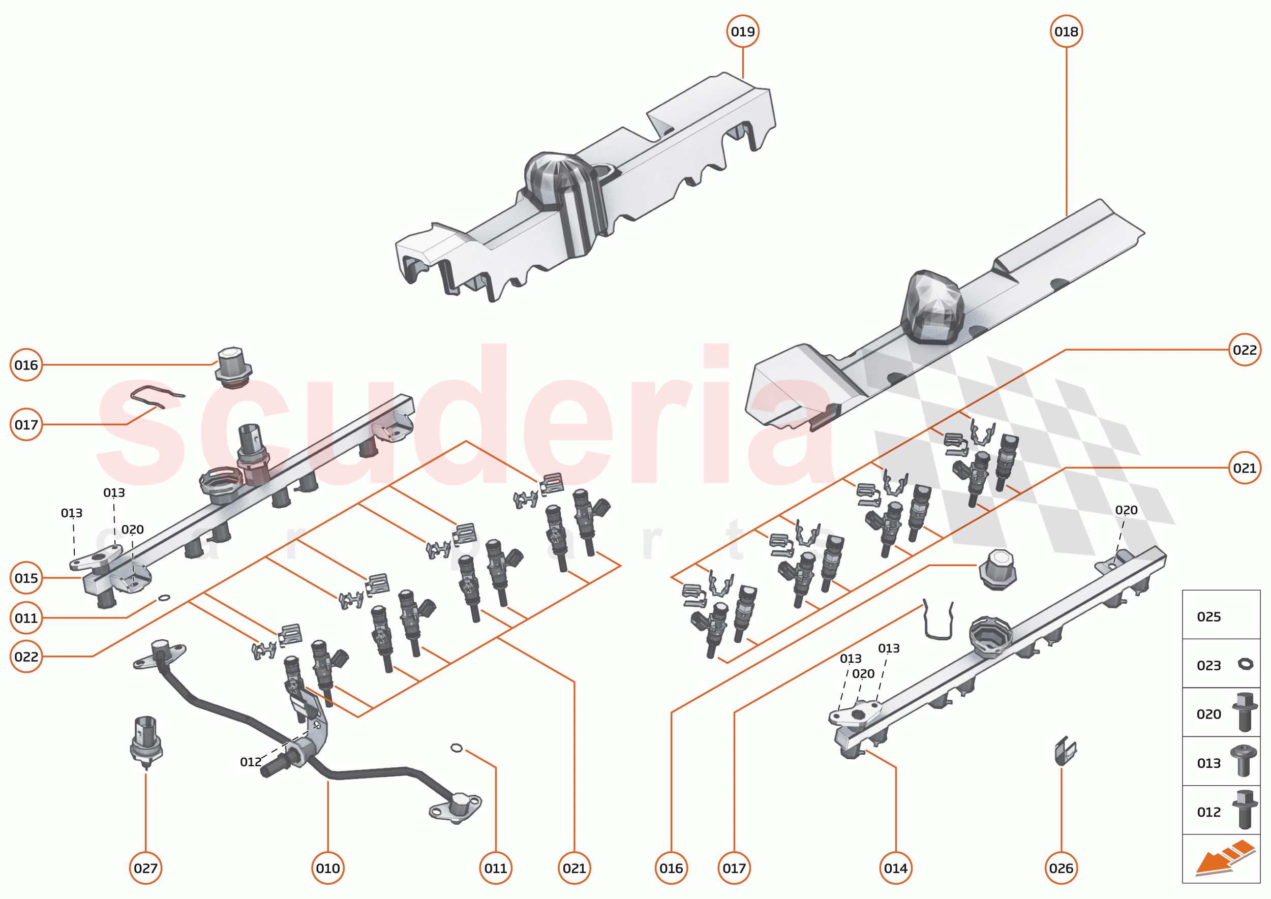34 - ENGINE - 34.6 - FUEL RAIL & INJECTORS of McLaren McLaren 720S Coupe