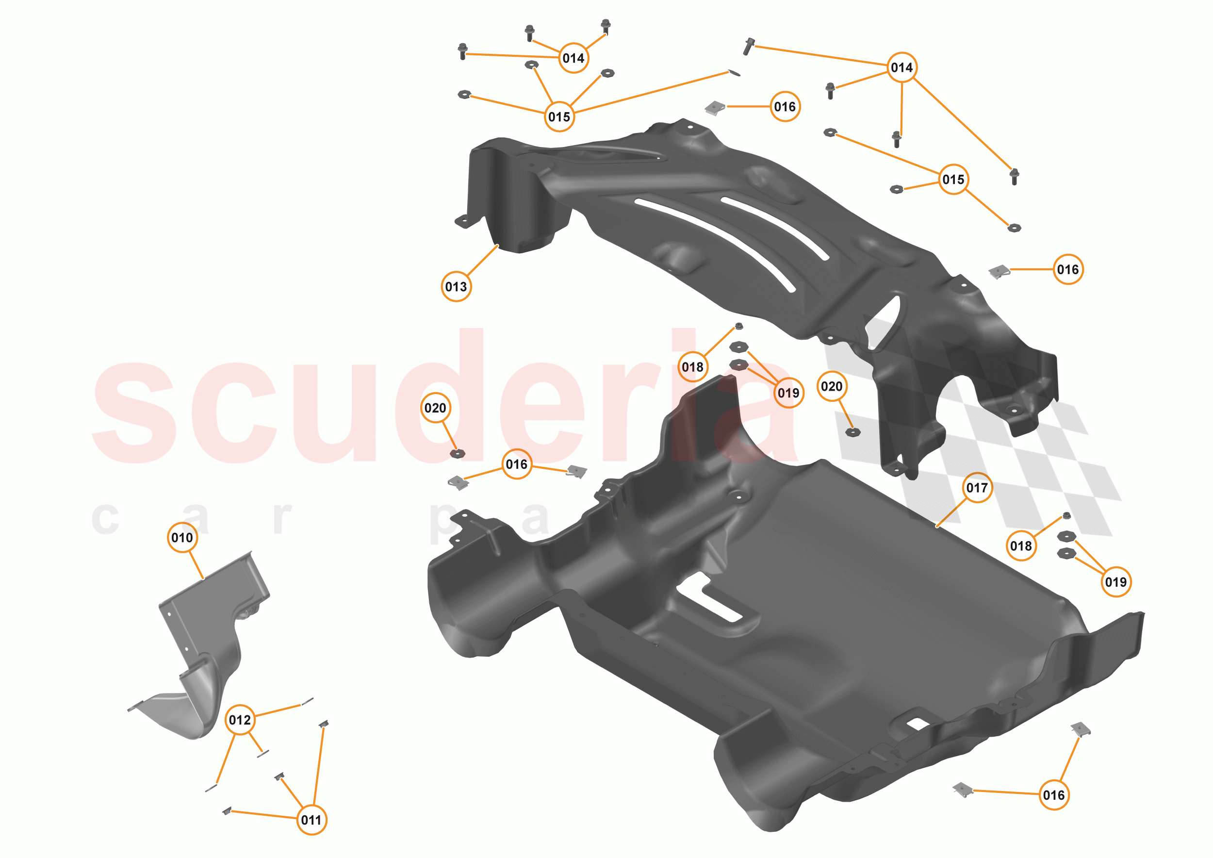 33 - HEAT INSULATION - 33.1 - HEATSHIELDS - POWERTRAIN MOUNTED of McLaren McLaren 720S Coupe