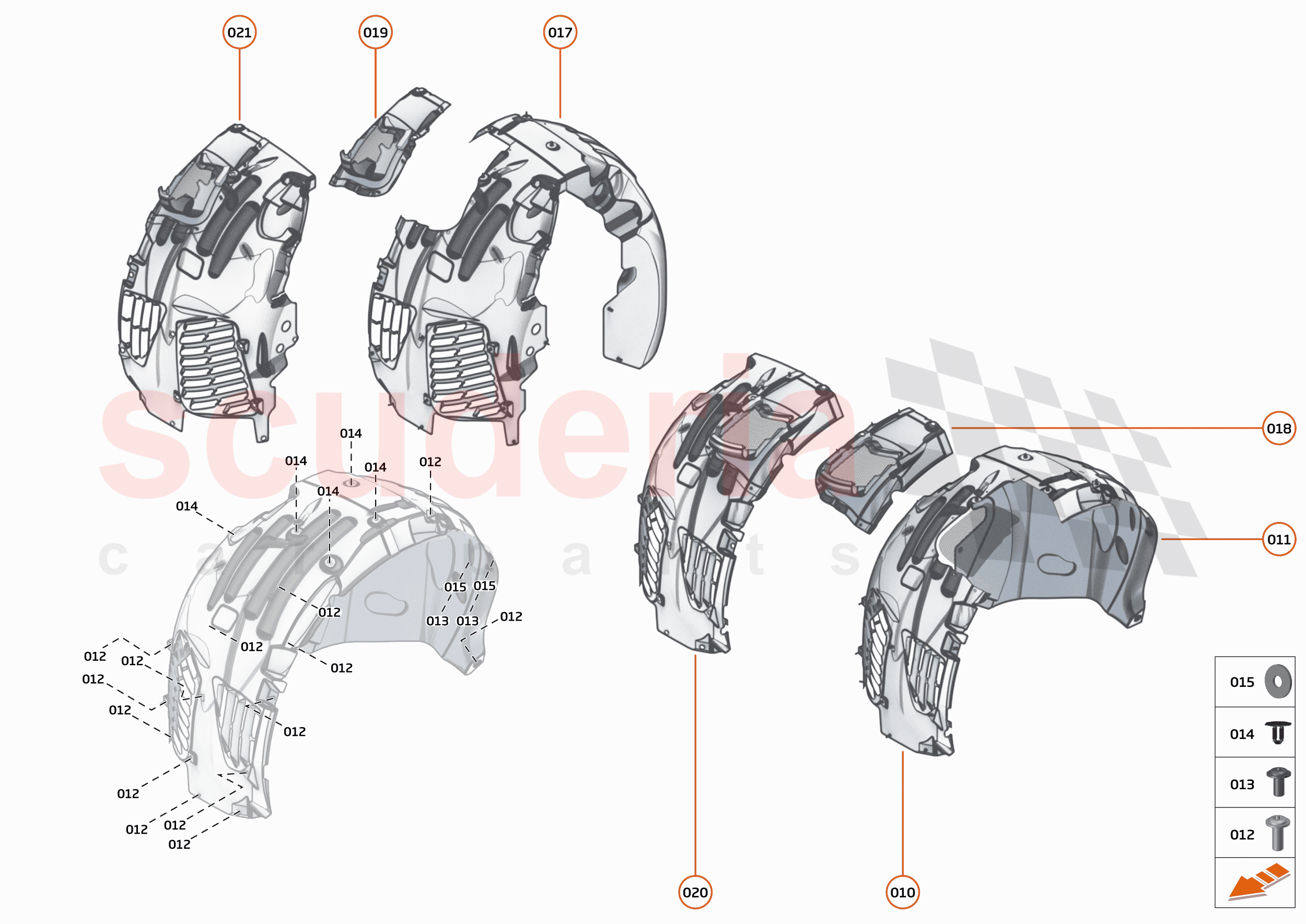 15 - LINERS AND NVH - 15.1 - FRONT WHEELARCH LINERS of McLaren McLaren 765LT