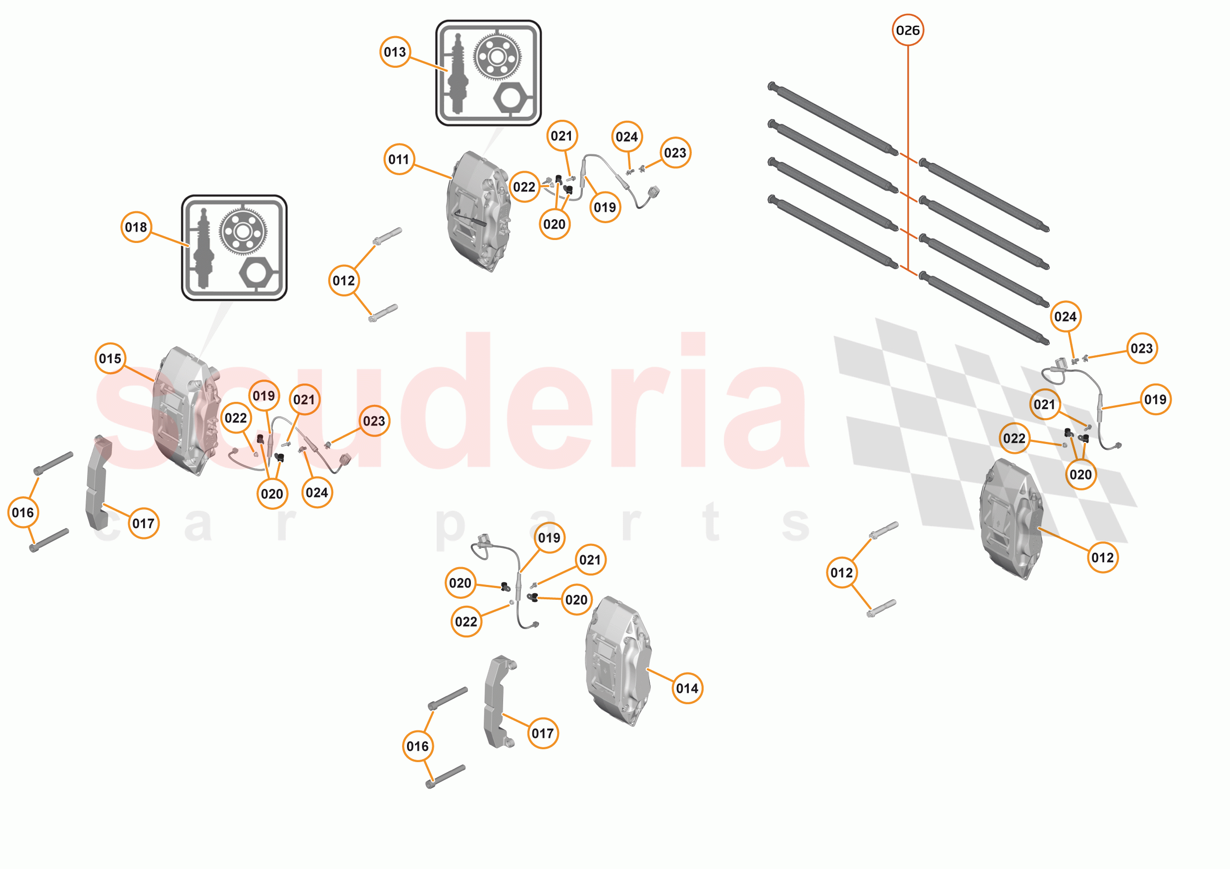 22 - BRAKES - REAR - 22.2 - BRAKE CALIPERS REAR of McLaren McLaren 540C Coupe
