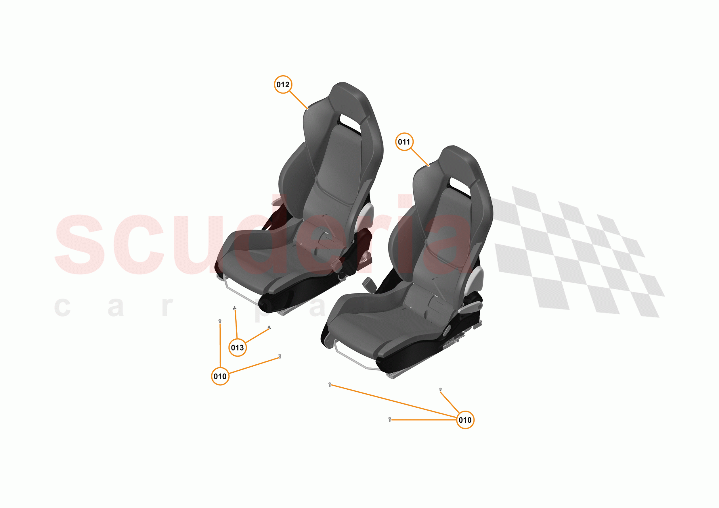 49 - INTERIOR SYSTEMS - 49.10 - SEAT ASSEMBLY - HYBRID/MANUAL of McLaren McLaren 720S Coupe