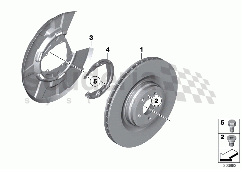 Rear wheel brake-Brake disc of Rolls Royce Rolls Royce Ghost Series I (2009-2014)