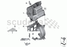 Housing parts, rear-cabin air conditioner of Rolls Royce Rolls Royce Ghost Series I (2009-2014)