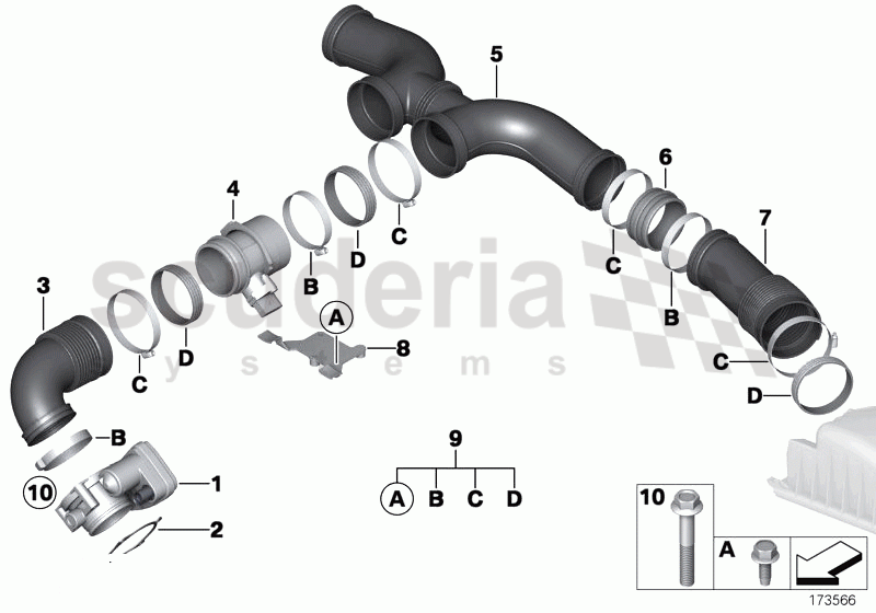 Air duct, fuel injection system of Rolls Royce Rolls Royce Phantom Extended Wheelbase