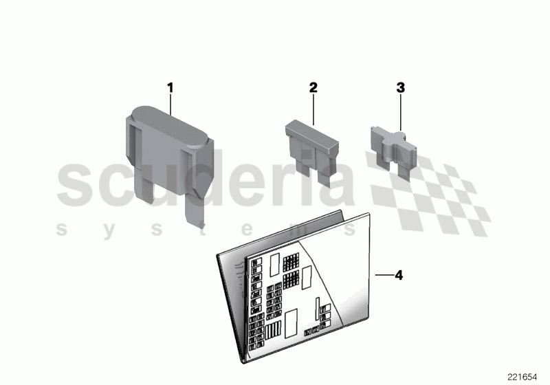 Single components for fuse housing of Rolls Royce Rolls Royce Ghost Series I (2009-2014)