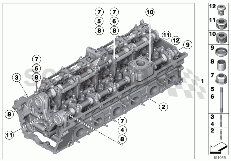 Cylinder head of Rolls Royce Rolls Royce Phantom