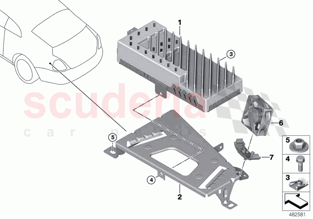 Amplifier bracket of Rolls Royce Rolls Royce Cullinan RR31(2017-2023)