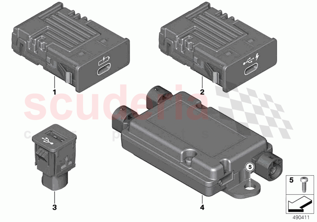 USB separate components of Rolls Royce Rolls Royce Cullinan RR31(2017-2023)