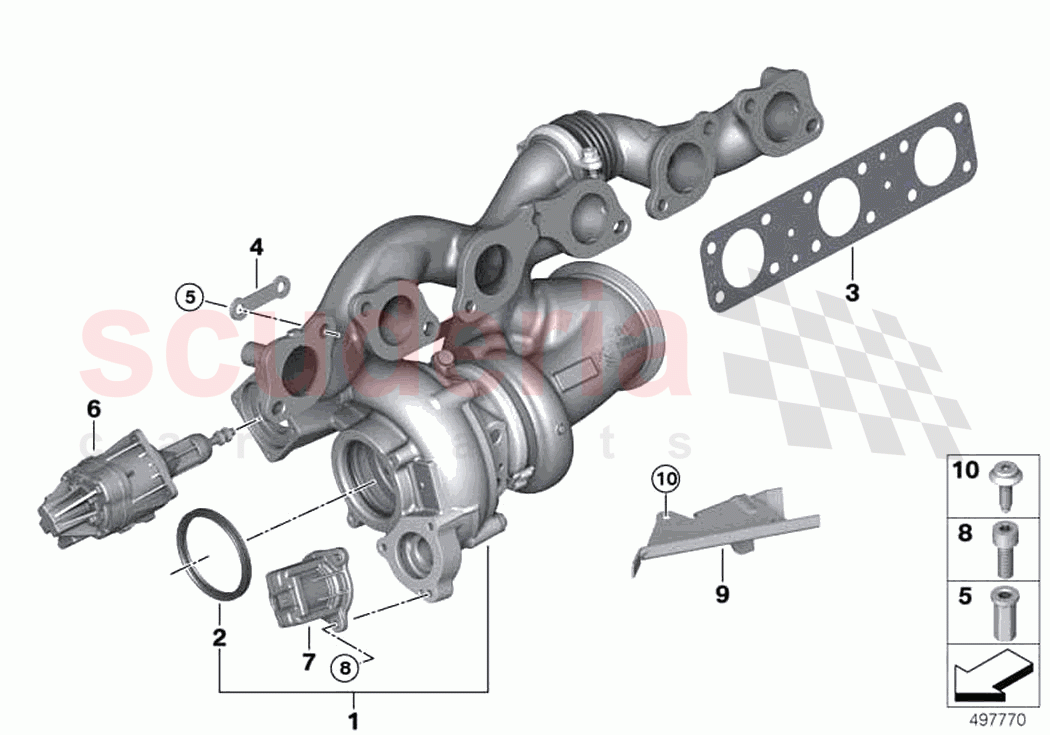 Exhaust turbocharger of Rolls Royce Rolls Royce Cullinan RR31(2017-2023)