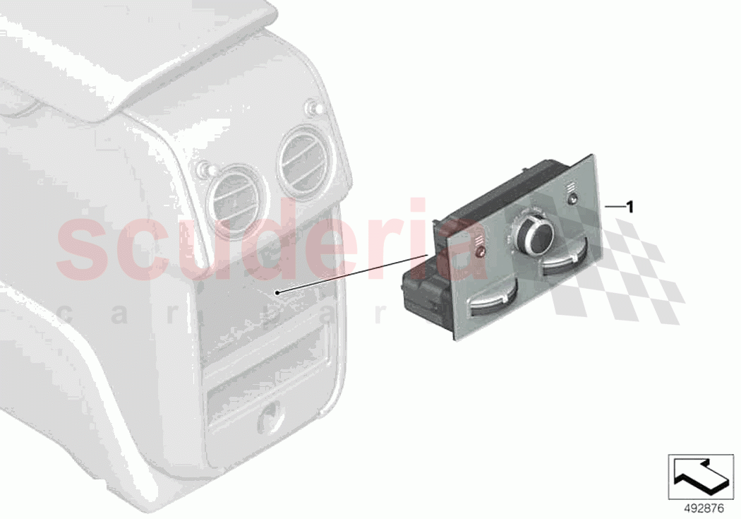 Operating unit automatic rear cabin A C of Rolls Royce Rolls Royce Cullinan RR31(2017-2023)