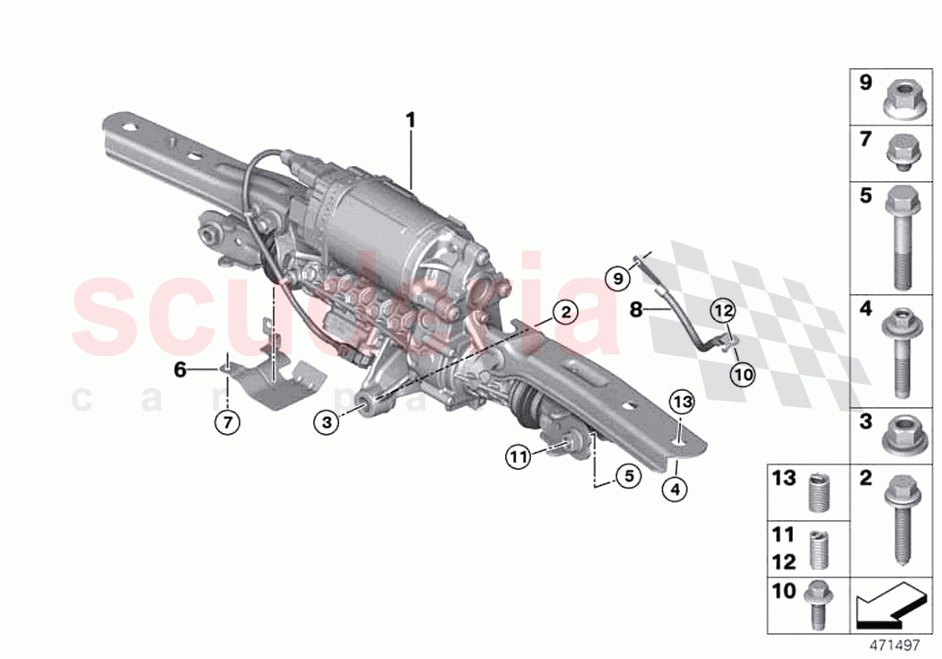 Actuator HSR mounting parts control unit of Rolls Royce Rolls Royce Cullinan RR31(2017-2023)