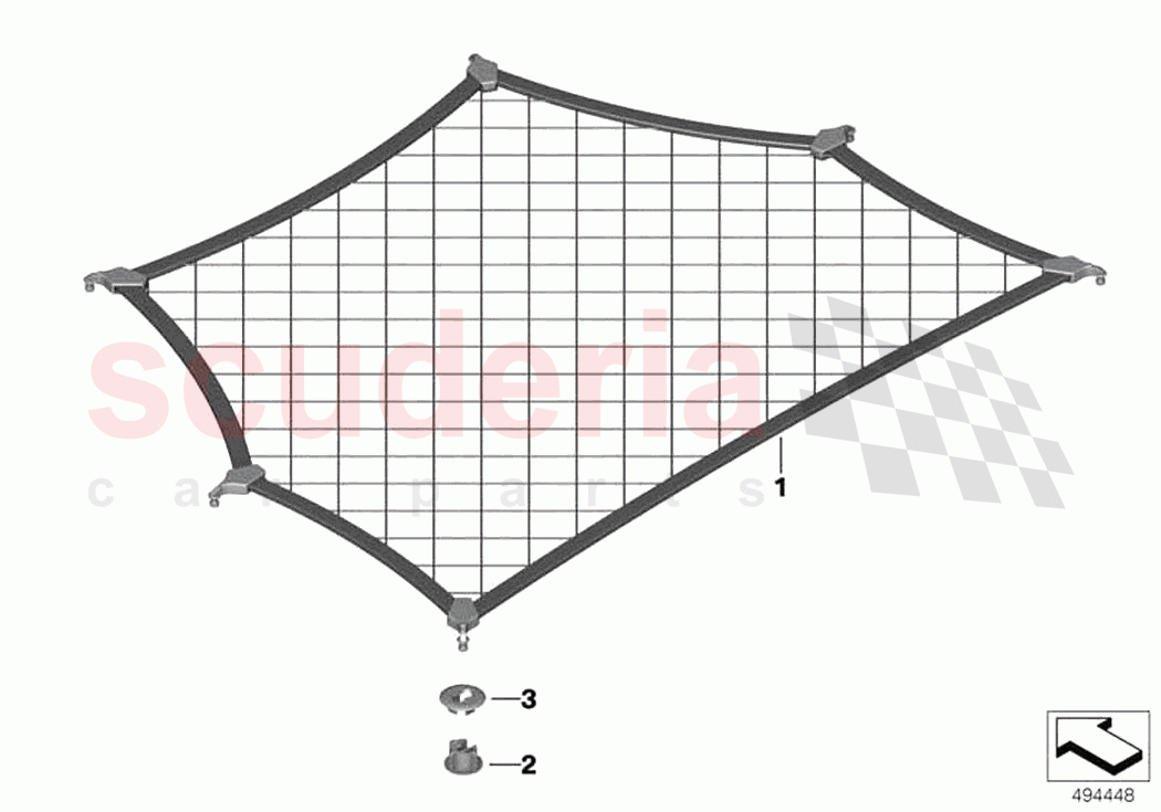 Luggage compartment net of Rolls Royce Rolls Royce Cullinan RR31(2017-2023)