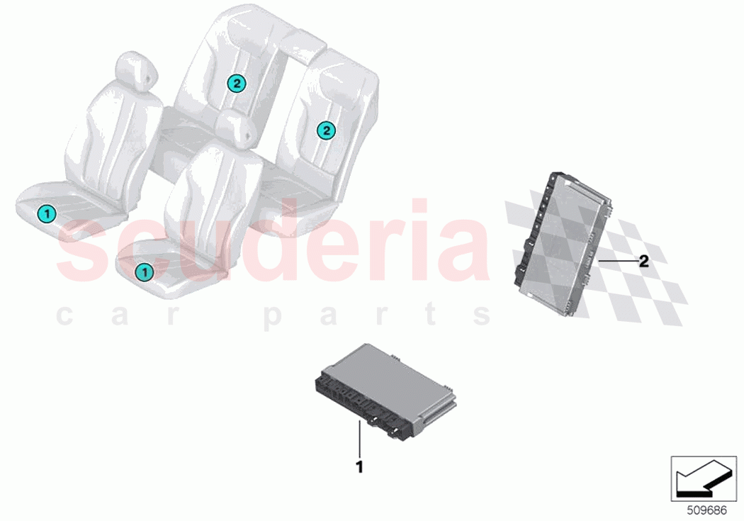 Control units seat module of Rolls Royce Rolls Royce Cullinan RR31(2017-2023)