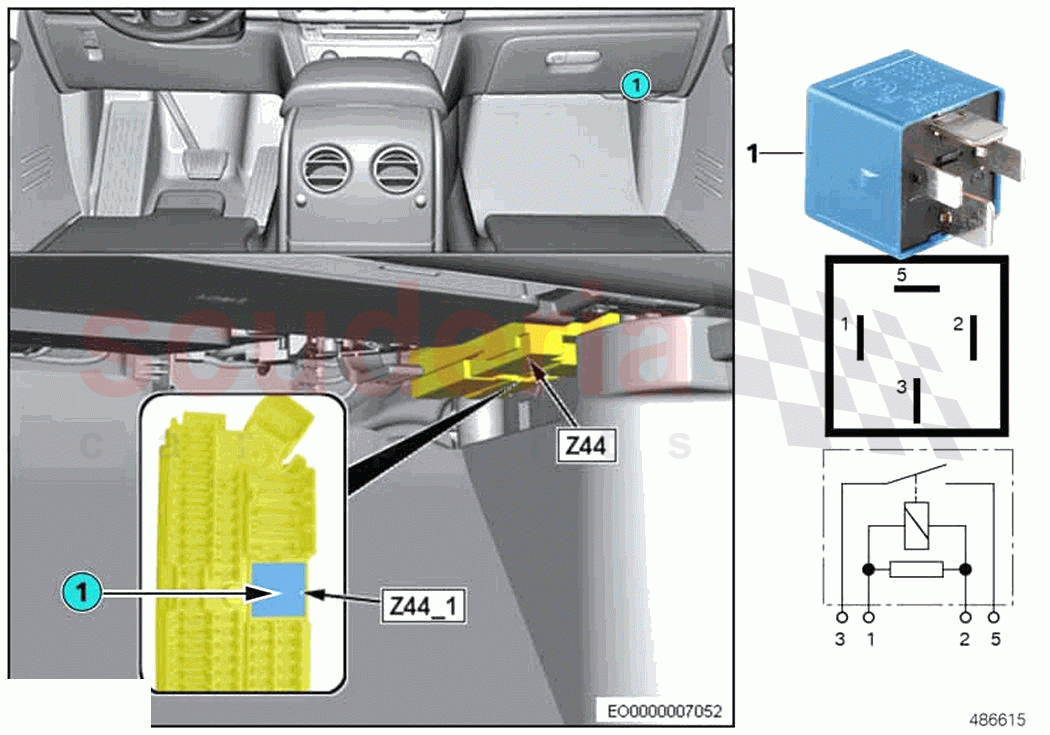 Relay terminal 30B Z44 1 of Rolls Royce Rolls Royce Cullinan RR31(2017-2023)