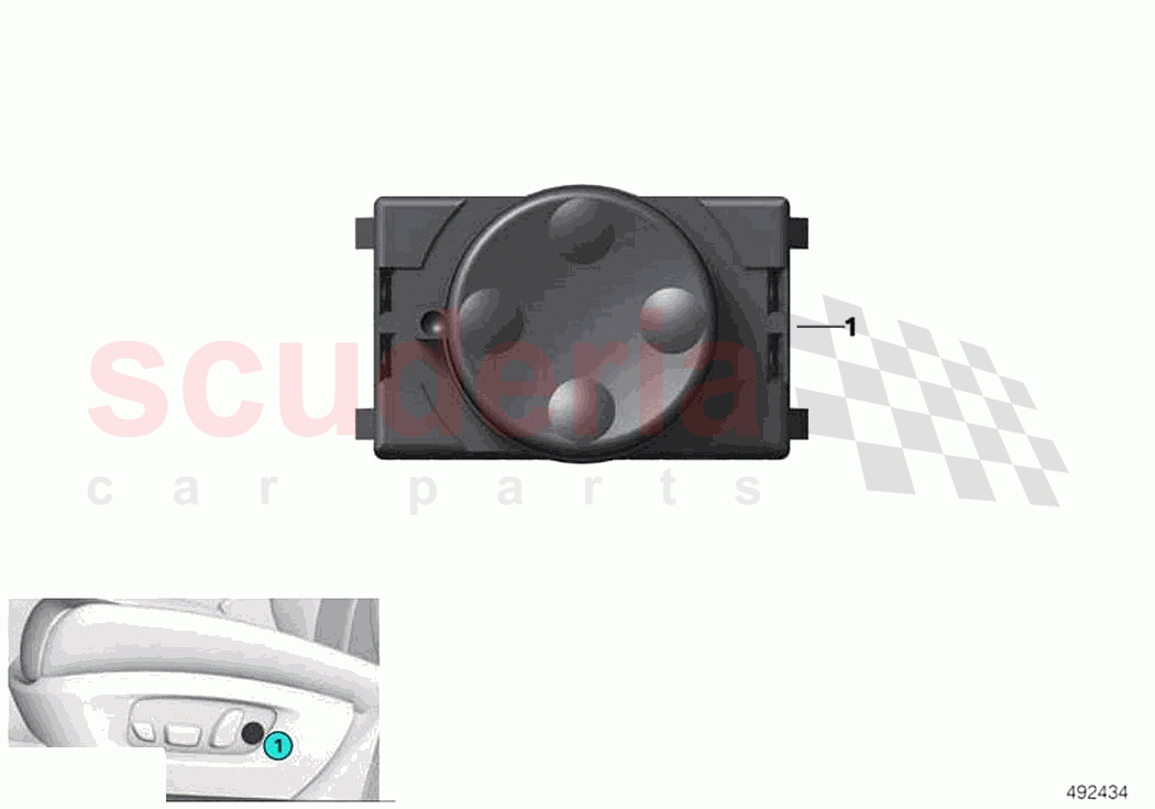 Switch lumbar of Rolls Royce Rolls Royce Cullinan RR31(2017-2023)