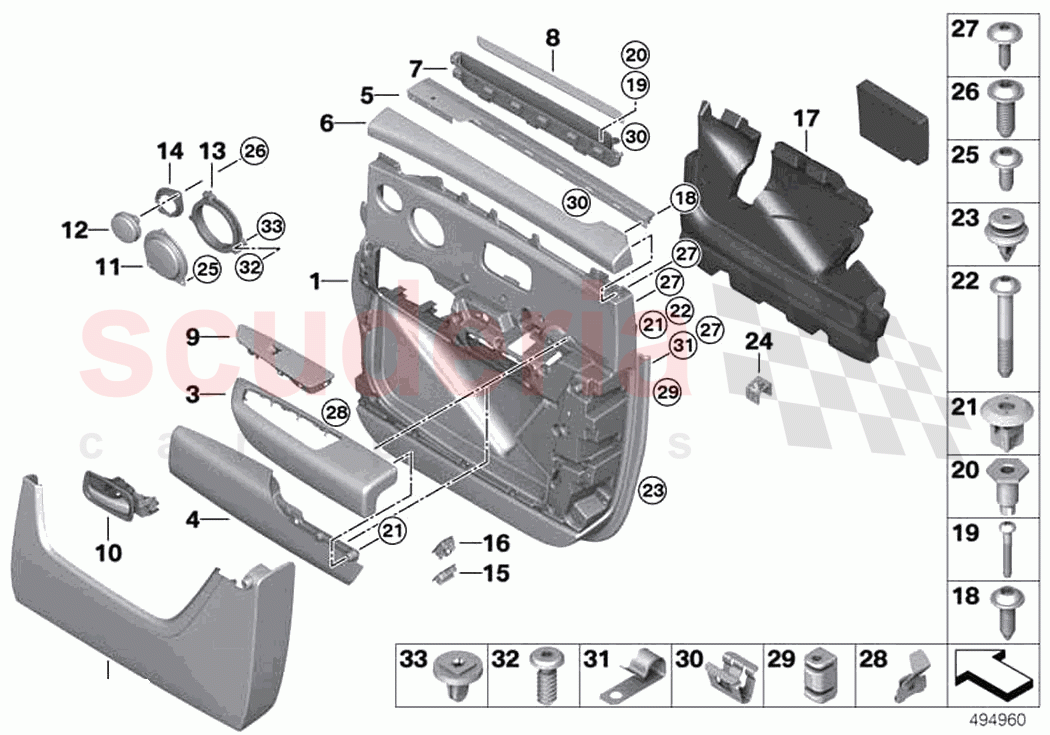 Door trim rear of Rolls Royce Rolls Royce Cullinan RR31(2017-2023)