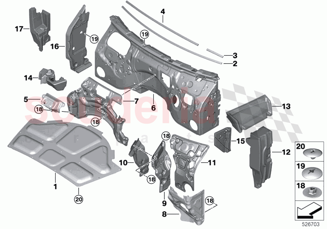 Sound insulation front I of Rolls Royce Rolls Royce Cullinan RR31(2017-2023)