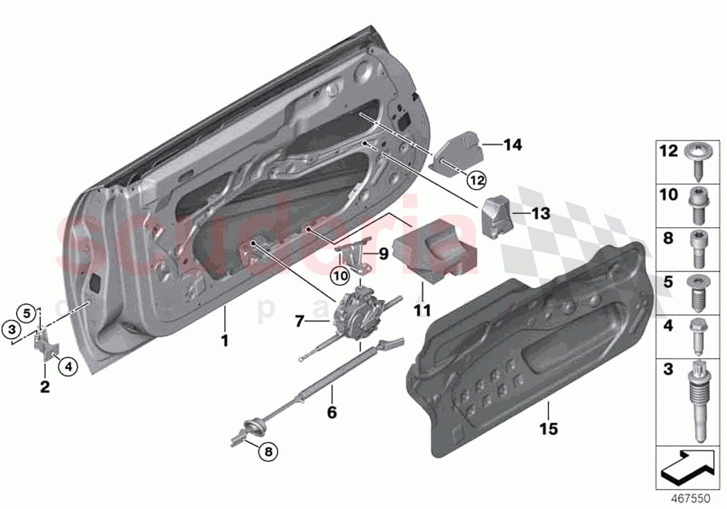 Front door hinge door brake of Rolls Royce Rolls Royce Dawn RR6(2017-2023)