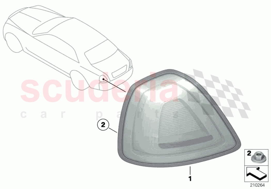 Rear light of Rolls Royce Rolls Royce Dawn RR6(2017-2023)