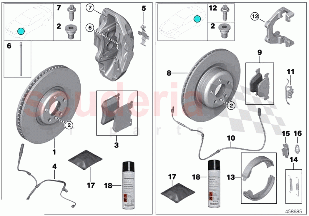 Service brakes of Rolls Royce Rolls Royce Dawn RR6(2017-2023)