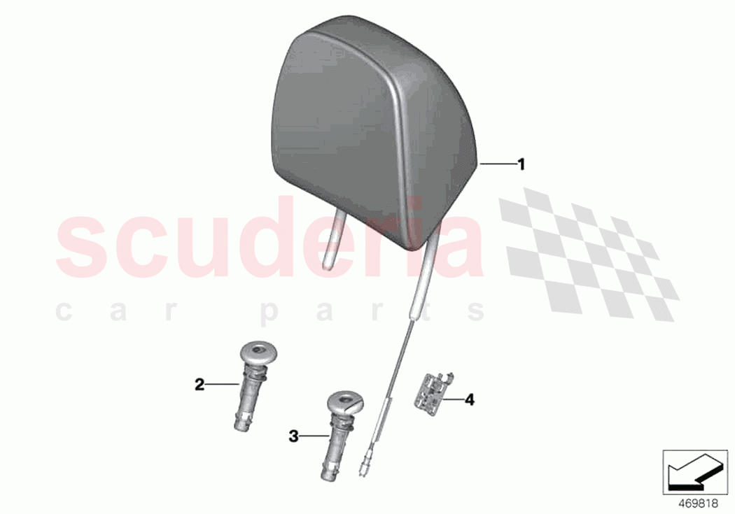 Seat front head restraint of Rolls Royce Rolls Royce Dawn RR6(2017-2023)