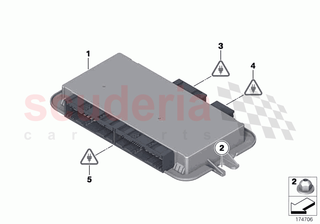 Control unit footwell module 3 of Rolls Royce Rolls Royce Dawn RR6(2017-2023)