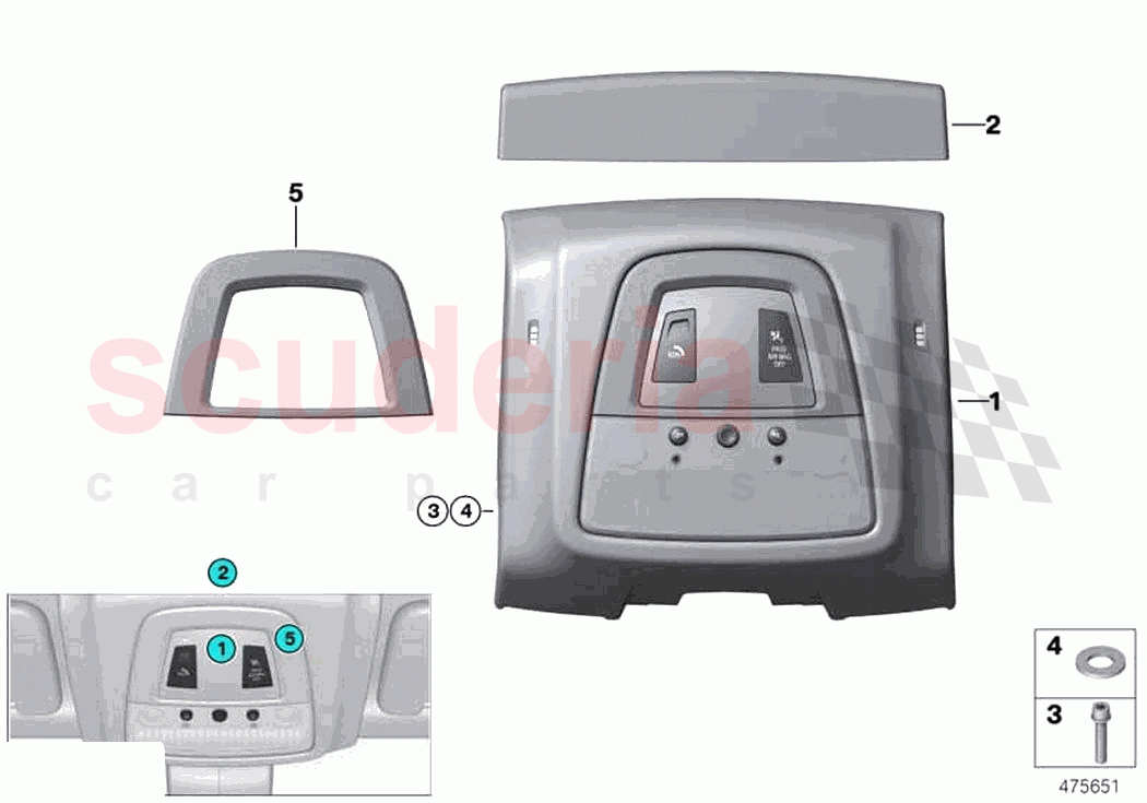 Switch unit roof of Rolls Royce Rolls Royce Dawn RR6(2017-2023)