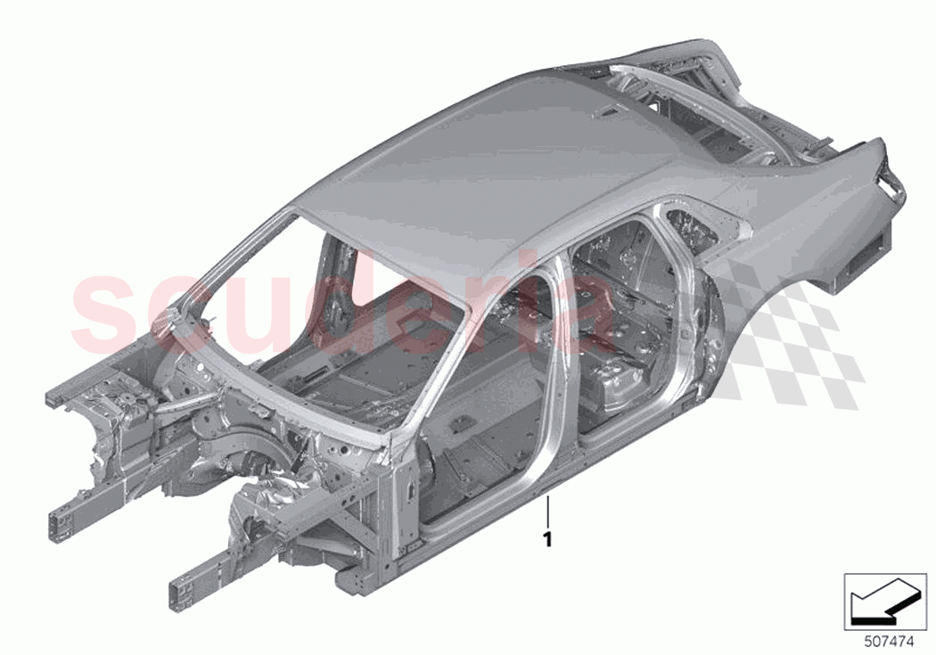 Body skeleton of Rolls Royce Rolls Royce Ghost Extended RR22(2019-2023)