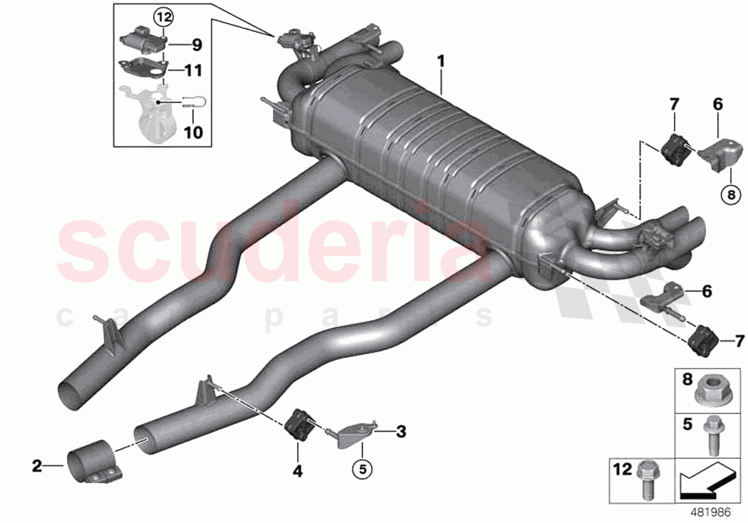 Exhaust system rear of Rolls Royce Rolls Royce Ghost Extended RR22(2019-2023)