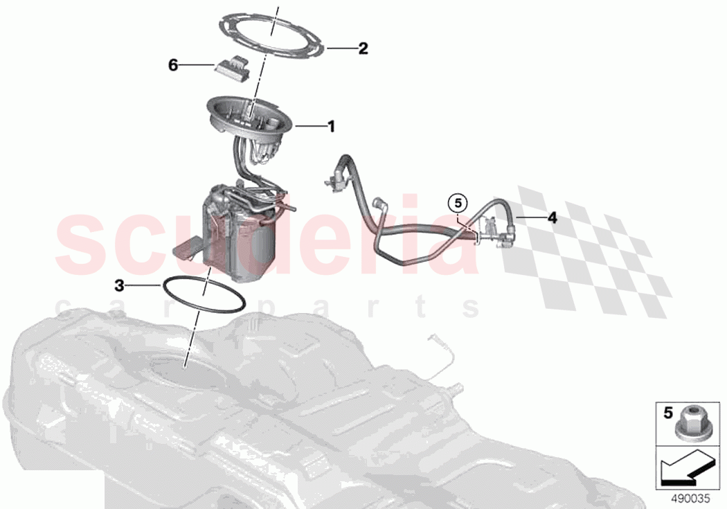 Fuel pump and fuel level sensor of Rolls Royce Rolls Royce Ghost Extended RR22(2019-2023)
