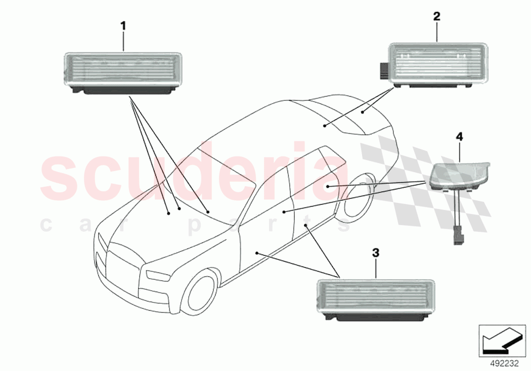 Various interior lights of Rolls Royce Rolls Royce Ghost Extended RR22(2019-2023)
