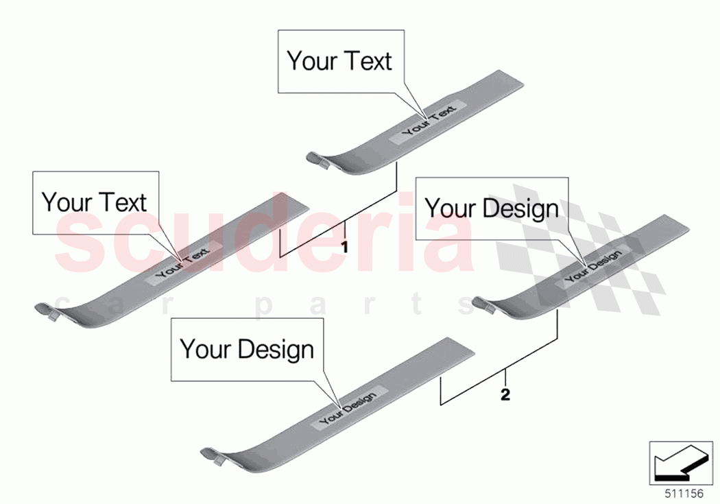 Retrofit engraved treadplates of Rolls Royce Rolls Royce Ghost Extended RR22(2019-2023)
