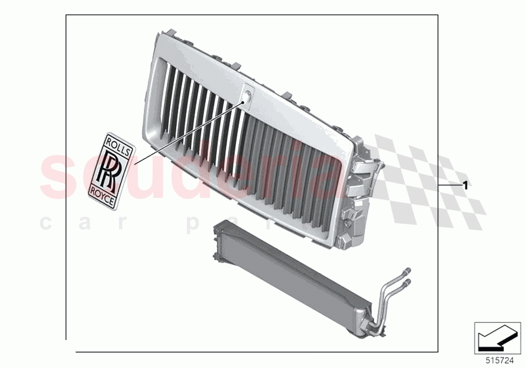 Retrofit kit Illuminated grille of Rolls Royce Rolls Royce Ghost Extended RR22(2019-2023)