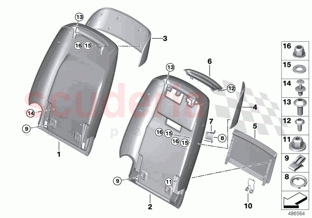 Seat front rear panel I of Rolls Royce Rolls Royce Ghost Extended RR22(2019-2023)