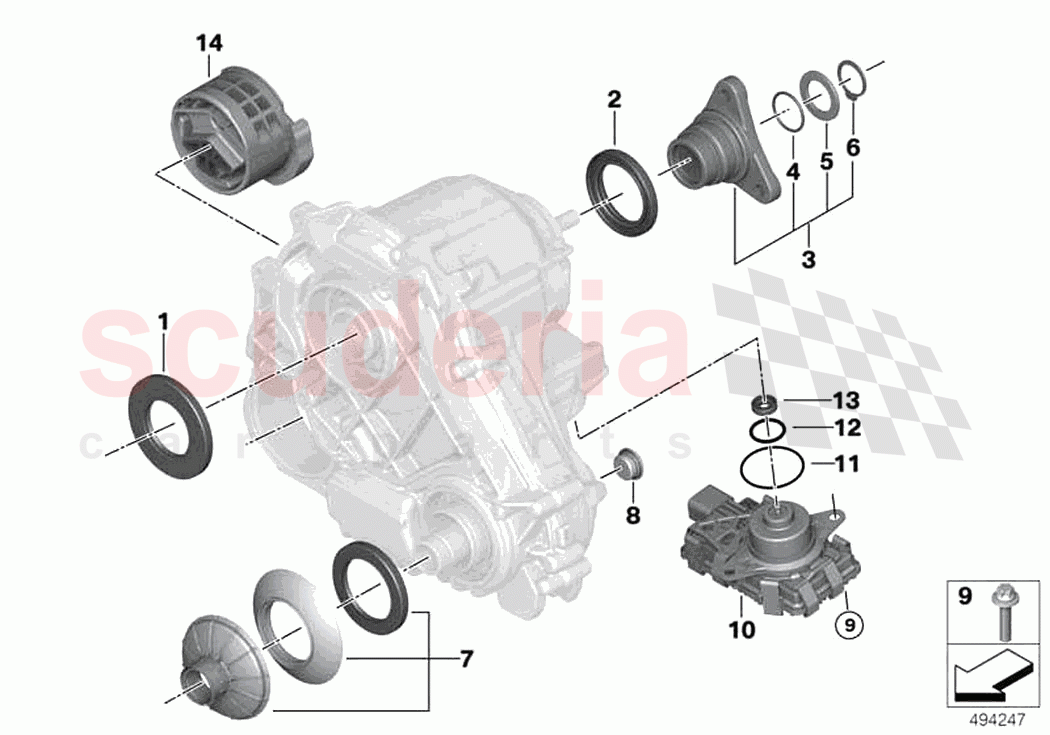 Transfer case single parts ATC 13 of Rolls Royce Rolls Royce Ghost Extended RR22(2019-2023)