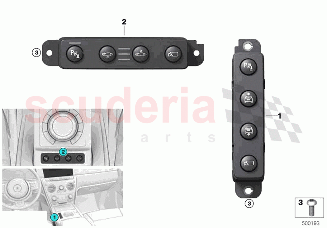 Operating unit centre console of Rolls Royce Rolls Royce Ghost Extended RR22(2019-2023)