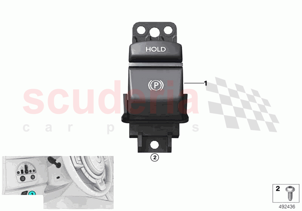 Parking brake switch of Rolls Royce Rolls Royce Ghost Extended RR22(2019-2023)
