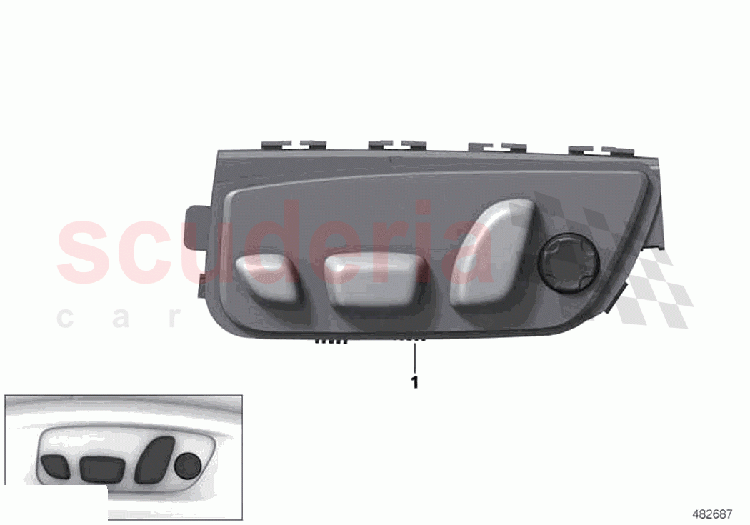 Switch seat adjustment of Rolls Royce Rolls Royce Ghost Extended RR22(2019-2023)