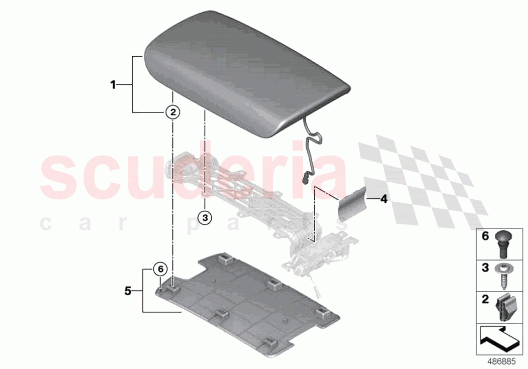 Armrest centre console of Rolls Royce Rolls Royce Ghost Extended RR22(2019-2023)