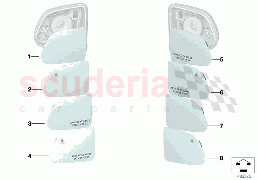 Mirror glass of Rolls Royce Rolls Royce Ghost Extended RR22(2019-2023)