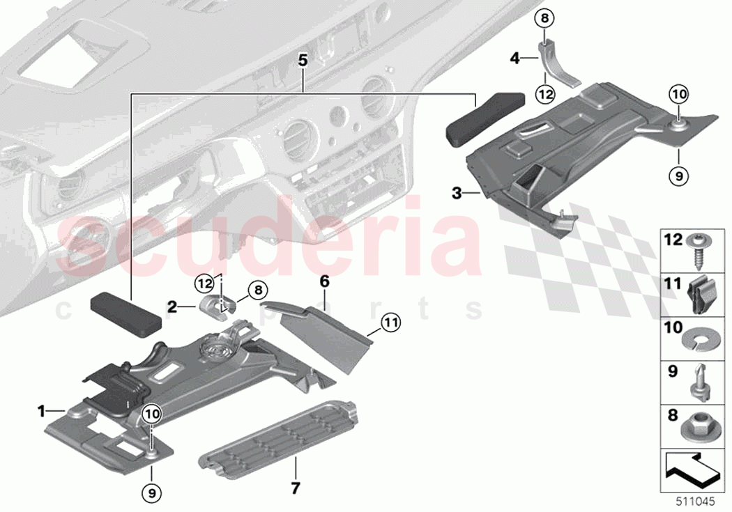 Trim panel footwell of Rolls Royce Rolls Royce Ghost Extended RR22(2019-2023)